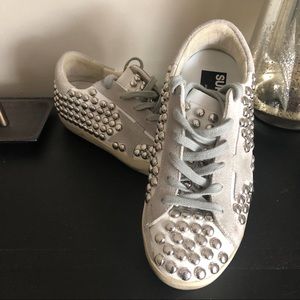 Golden Goose Silver Studded Superstar (Size 37)